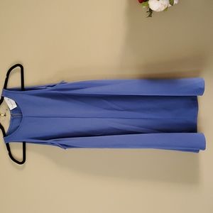Chanler Henry Blue Crepe Sleeveless Dress Size S